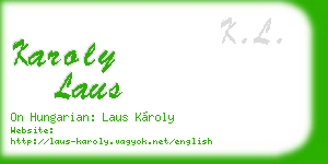 karoly laus business card